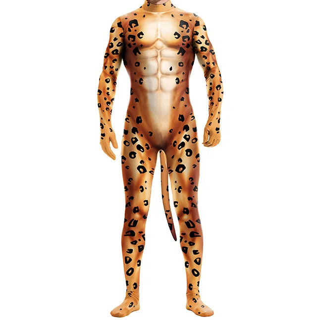 Animal Cosplay Performance Suit 3D Printed Animal Couples Jumpsuit Tight Fit Outfit Stage Performance Costume Ladies Faion