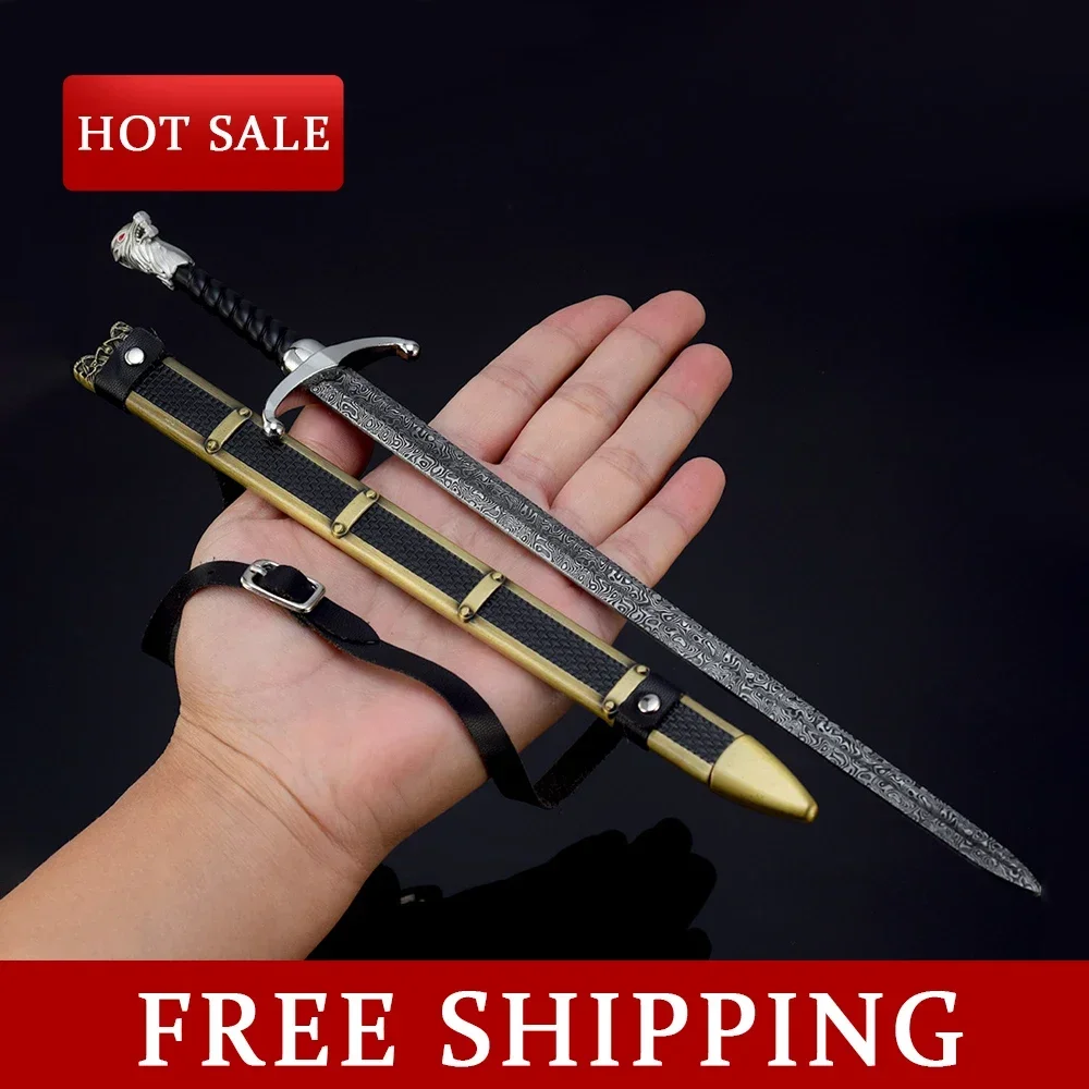 30cm medieval cavaleiro arma espadas game of tronos filmes tv periférico arma de metal modelo ornamento artesanato menino coletor brinquedo presente