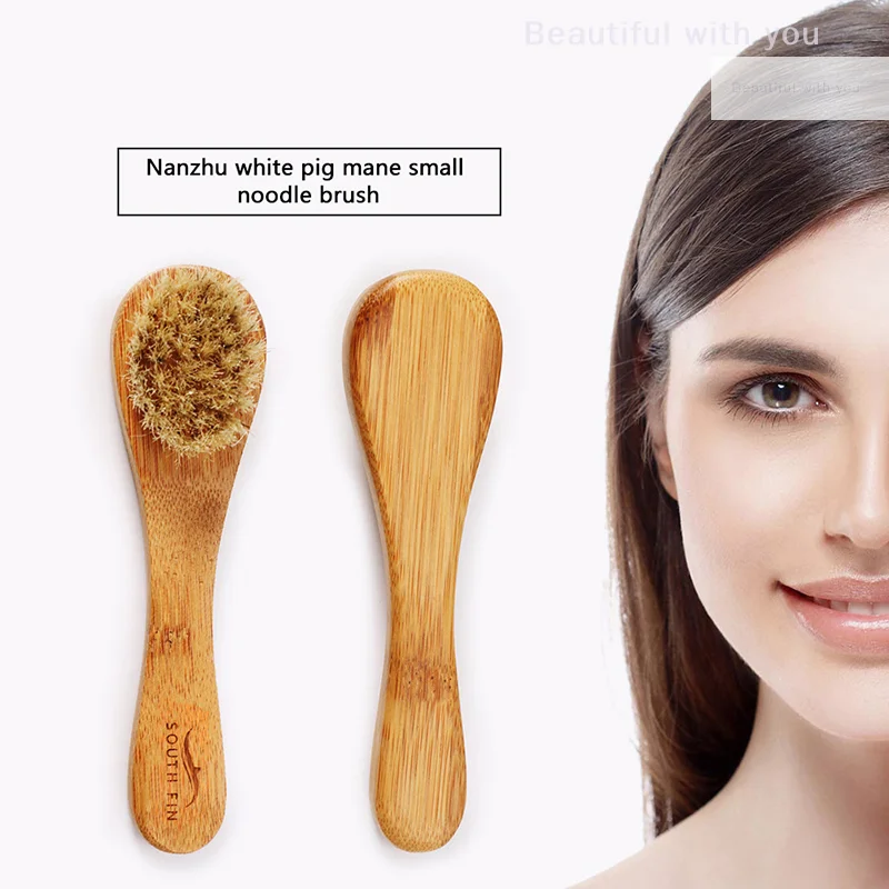 Natural Face Brush Bristles Exfoliating Face Brushes Wooden Woman Man Skin Care Body Brush Massager Scrubber Tools