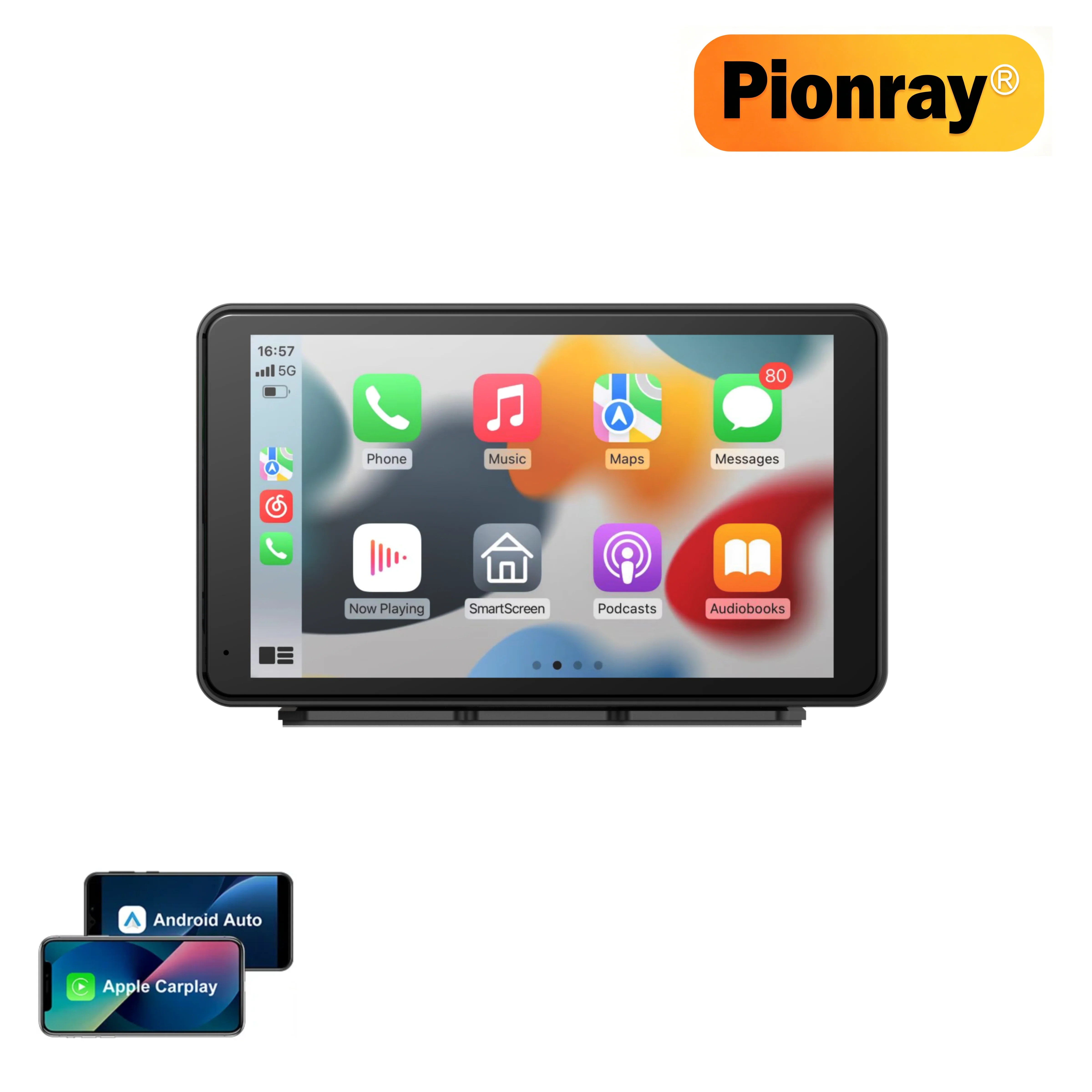 Universal 7inch Car Radio Multimedia Video Player Wireless Carplay And WirelessAndroid Auto Touch Screen Sun Visor B500