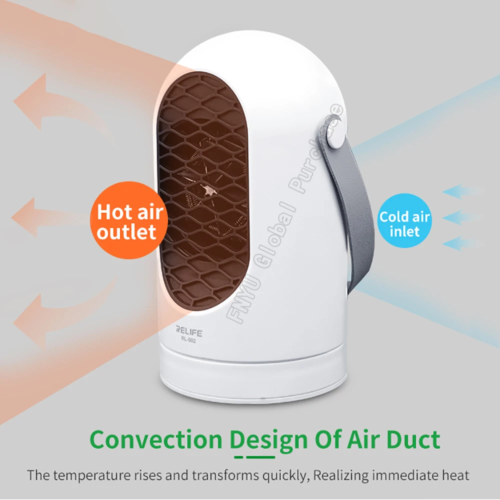 RL-502 Desktop smart heater 3 seconden snelle verwarming 40 ° supply air thermostatische controle energiebesparende security smart heater