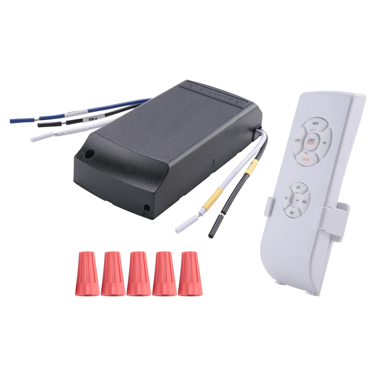 A03V Universal เพดานพัดลมโคมไฟรีโมทคอนโทรลชุด AC 220V การตั้งค่าเวลาสวิทช์ปรับความเร็วลมเครื่องส่งสัญญาณ