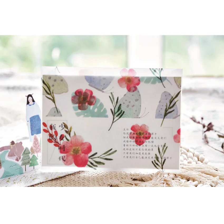 10pcs/lot Cute Four Seasons in Dream Sulfuric Acid Paper Envelope School Stationery Gift Envelope for Wedding Letter Invitation