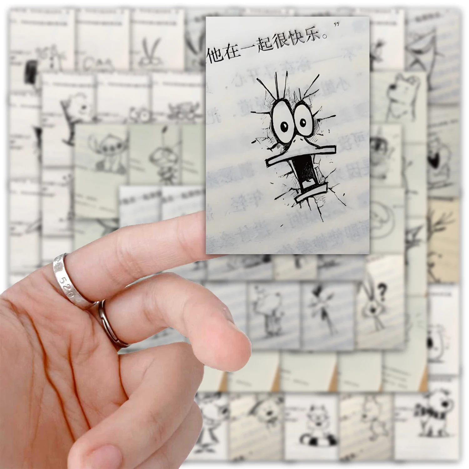 64PCS Simple Drawing Of Small Animals Fun Stickers DIY Phone Cases Laptop Cups Computer Toys Stickers