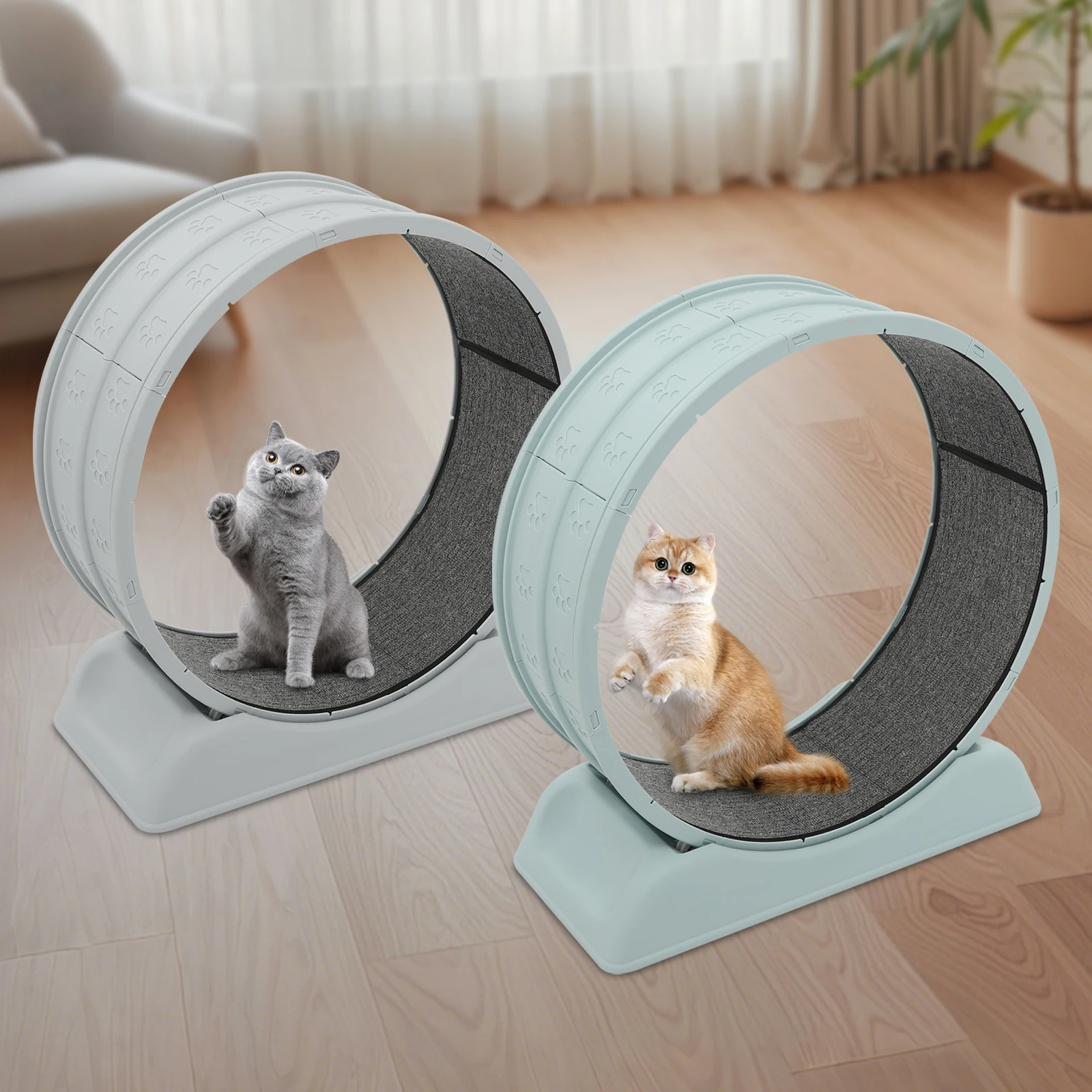 Roue de course pour chats, Roue d'exercice pour chats, Roue de course robuste pour chats avec capacité de charge élevée, Tapis roulant silencieux pour chats