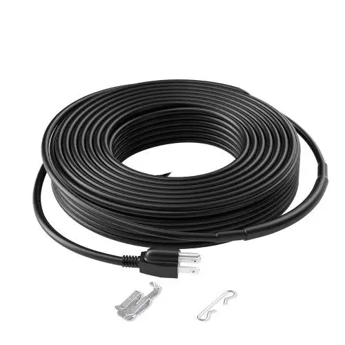 Self-Regulating 100FT Pipe Heating Cable 5W/FT Heat Tape for Roofs & for pipes