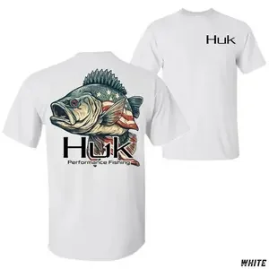 Huk Performance Fishing T-Shirt – Patriotic Bass Graphic Tee, American Flag Fish Design, USA Angler Apparel, Vintage Outdoor Fisherman Shirt for Men and Women # Clothing # Streetwear # CasualWear