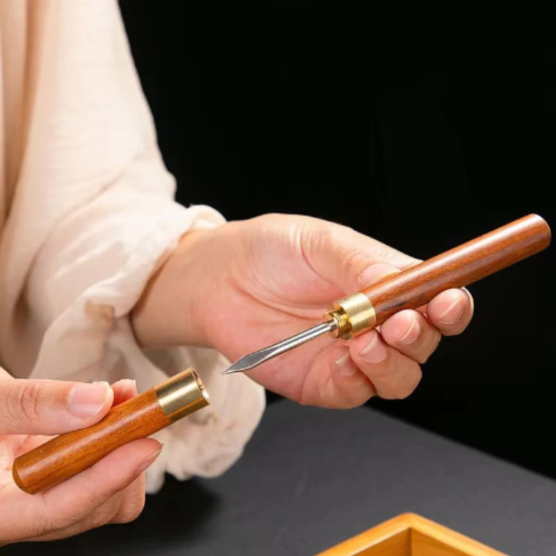 سكين الشاي الصيني إبرة يوننان سكين بوير شو شين الخام Puerh كعكة الشاي Pu Er Erh مكعب القواطع أدوات الطوب الملحقات #4