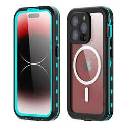 2023New Magnetic Charging IP68 Waterproof Case For Apple iPhone 15 Pro Max Plus Shock Drop Proof Cover Diving Swim Outdoor Sport