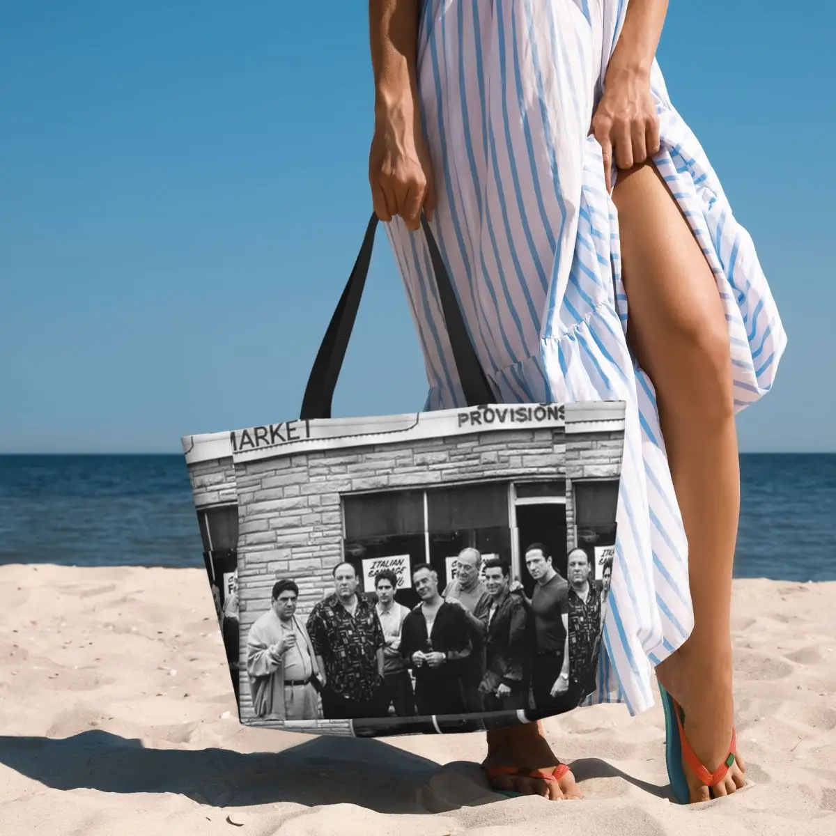 

The Sopranos Family Beach Tote Bag Sport Gym Yoga Duffle Large Tote Bag Women Travel Bag Fitness bag