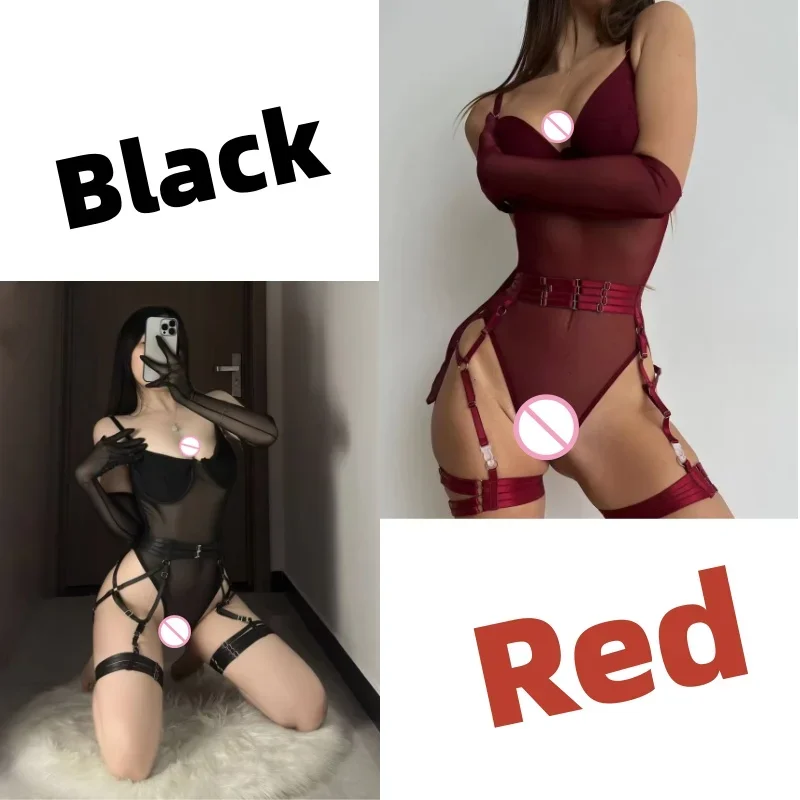 

Высококачественный плотный кружевной комбинезон, прозрачное эротическое белье с подвязками и сетчатым топом без вырезов, сексуальное женское белье, сексуальное кружево, тонкое