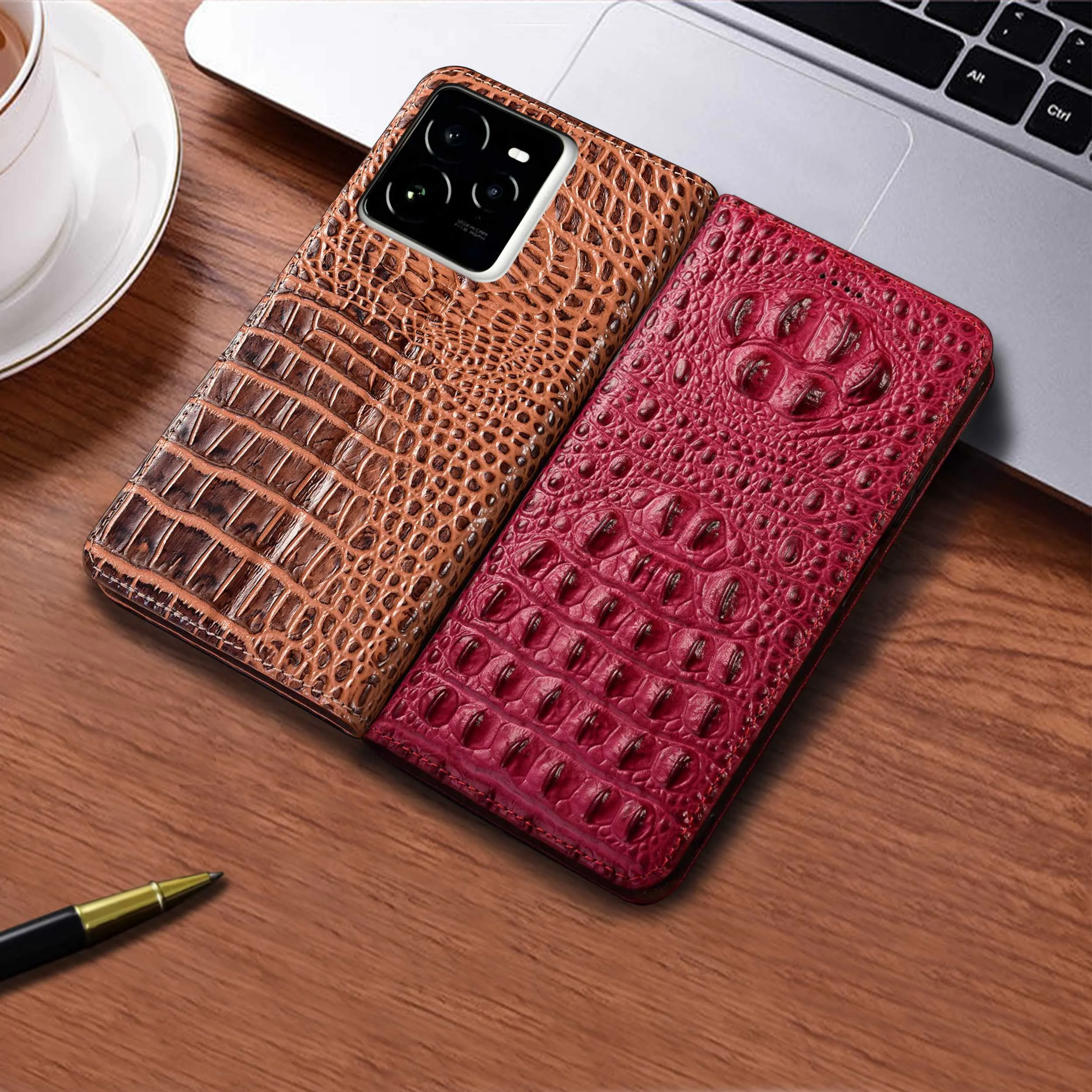 

Crocodile Claw Pattern For Realme GT 2 3 5 6 6T 7 7T Pro Explorer Master Of Genuine Leather Wallet Flip Phone Cover Case Cowhide