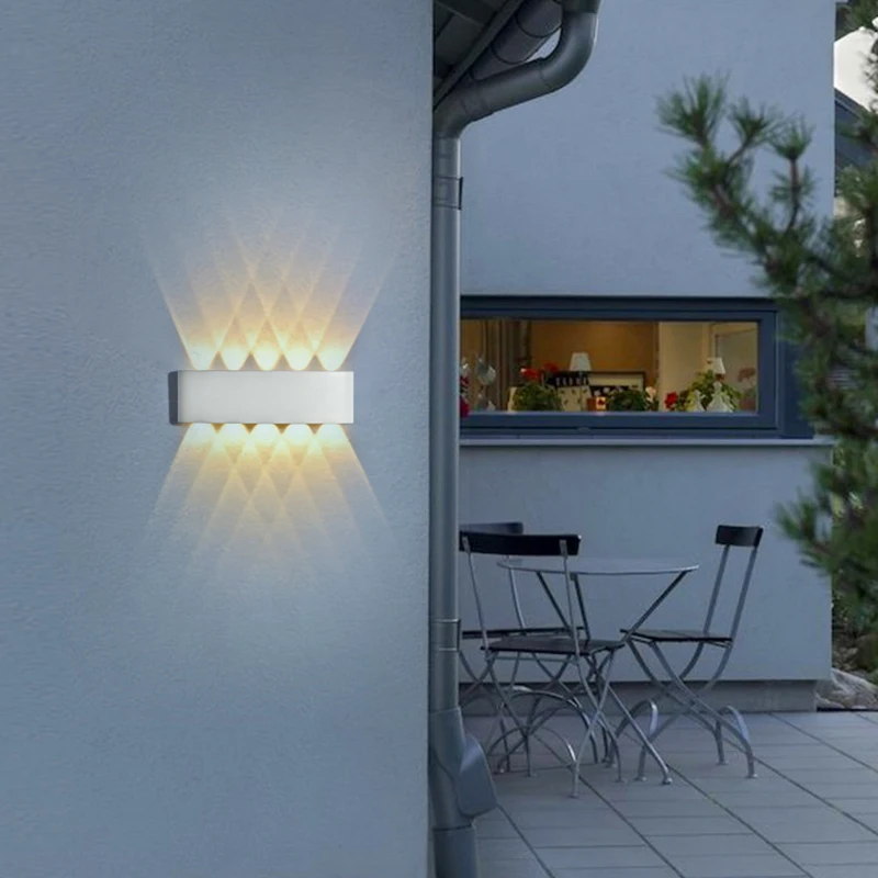 Imagem -02 - Moderna Lâmpada de Parede Led Ip65 à Prova Dip65 Água Luzes Parede para Jardim ao ar Livre Arandela para Sala Estar Fundo Decoração Holofotes Iluminação