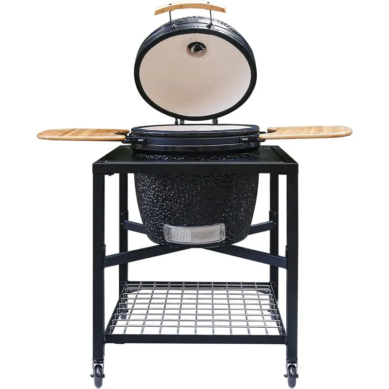 Modular Nest Frame for Large Big Green Egg, Grill Stand with Wheel for Large Big Green Egg