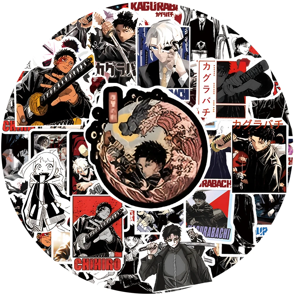 

10/30/55pcs Anime Kagurabachi Stickers Cartoon Graffiti Decals for Kids DIY Motorcycle Suitcase Guitar Cool PVC Sticker Toy Gift