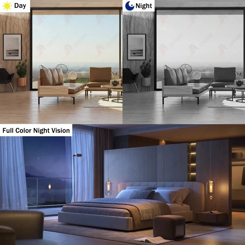 كاميرا أمنية خارجية للرؤية الليلية ، صوت في اتجاهين ، كشف بشري ، رادع نشط ، فائق الدقة ، 4K ، 8mp ، IP ، PoE ، Color #5