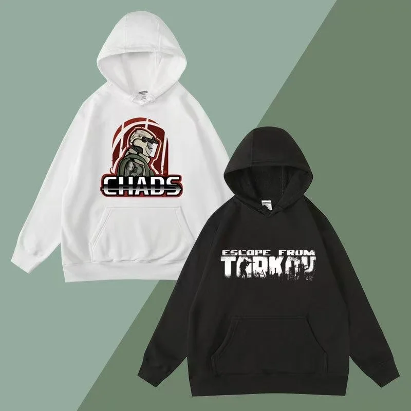 

2025 Autumn/Winter Hardcore game-related printed hooded sweatshirt loose men's and women's sport top