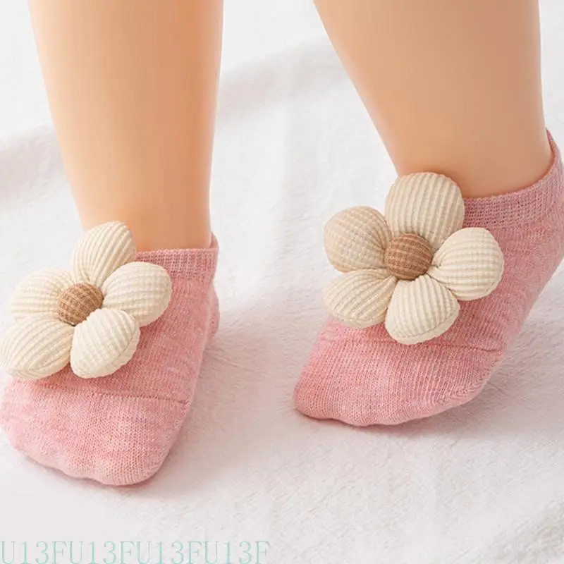 

U13F Baby Ankle Socks Kids Girls Spring Autumn Flower Socks Crew Socks Cotton Socks Thin Socks for Newborns Infant 0-3 Year