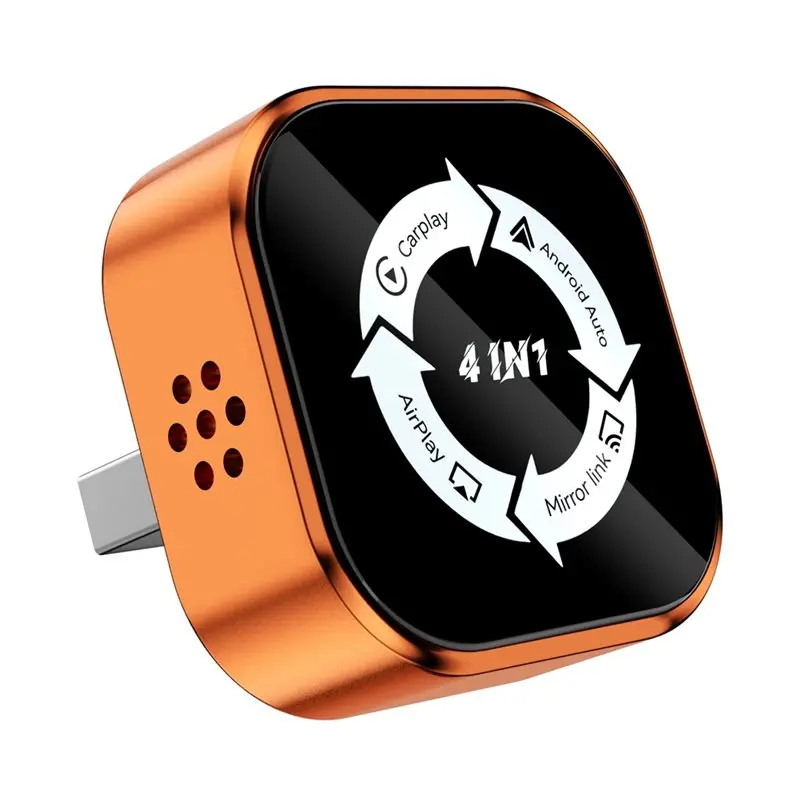 

[НОВИНКА A09R!] Беспроводной адаптер Carplay 4-в-1: Airplay/Mirror Link/Android Auto/USB-донгл AI Box для подключения проводного Carplay к беспроводному.