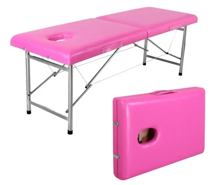 China professional cheap price foldable portable adjustable folding massage bed spa facial lash bed massage bed for sale