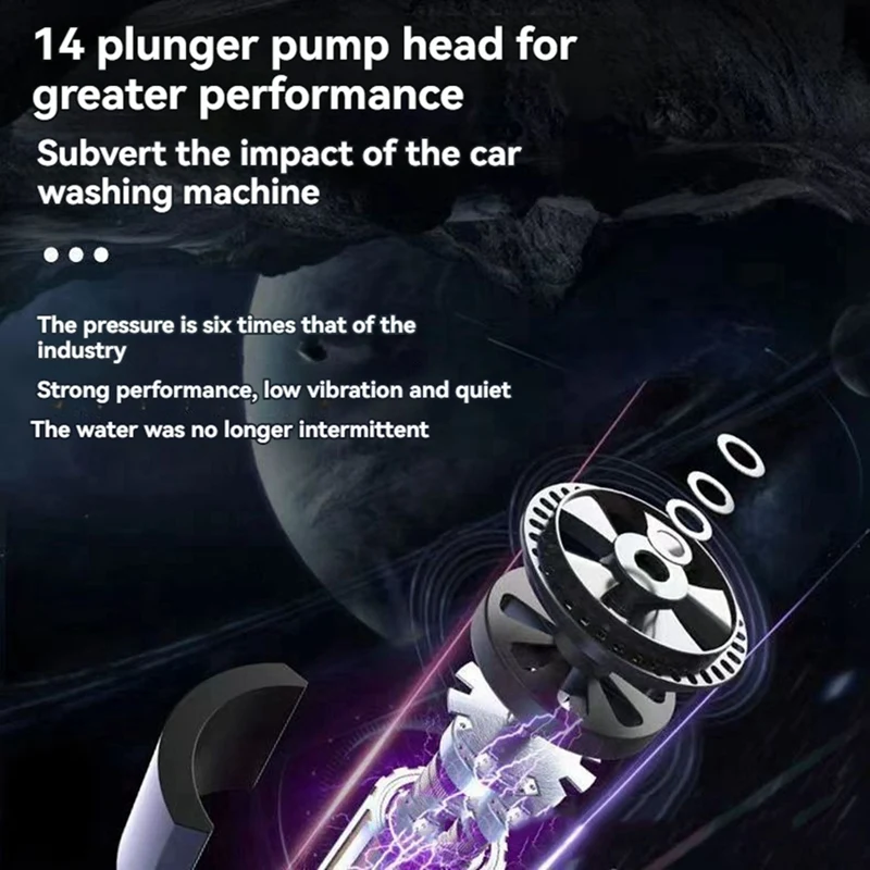 High Pressure Car Wash Plunger Pump Car Washer Motor Atomizing Cleaner Pump 21V Electric Car Washer - view 6