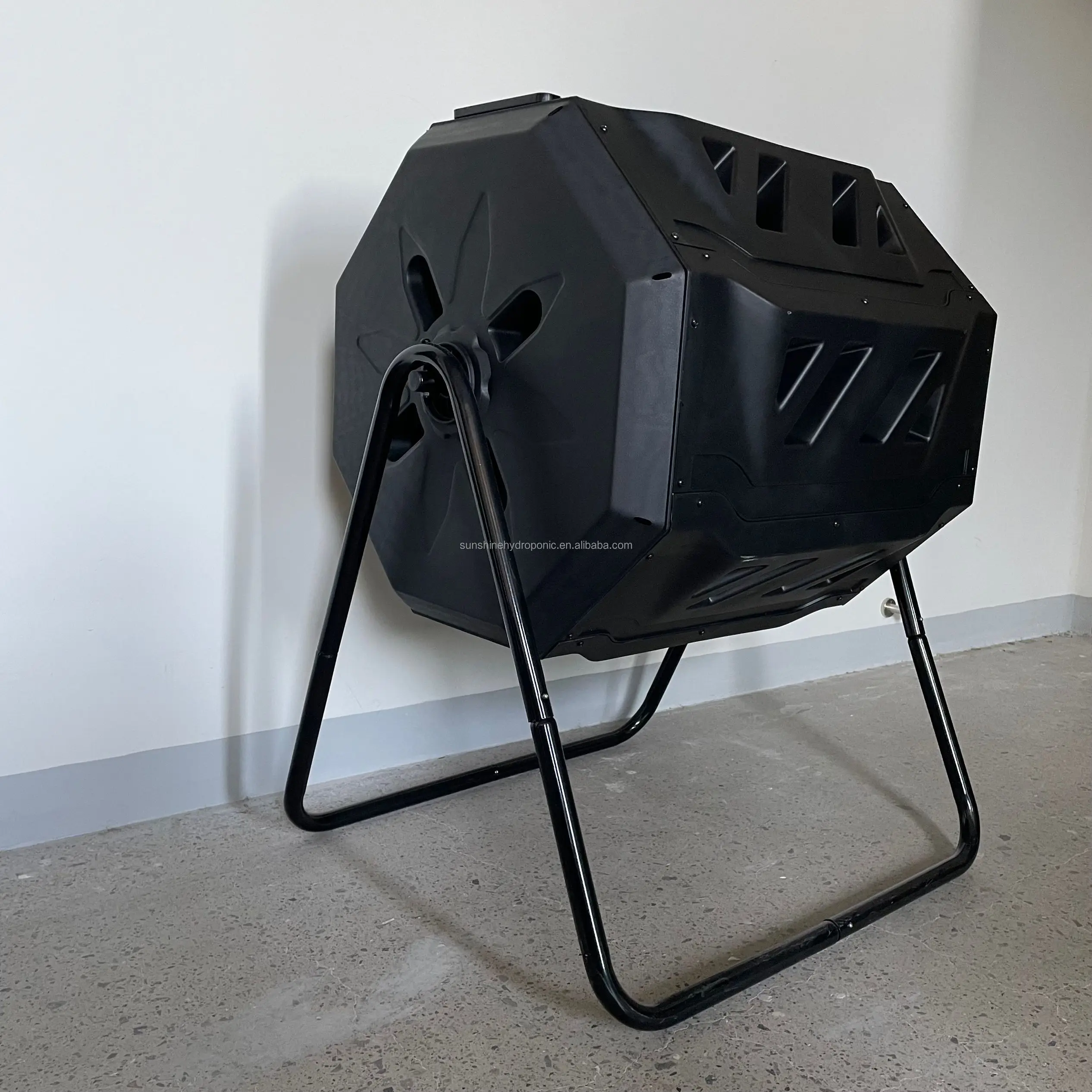 Sunshine Garden Grass Flowers Plants Organics Dual Rotating Outdoor Composting Tumblers Garden Compost Bin 43 Gallon Hexagonal 2