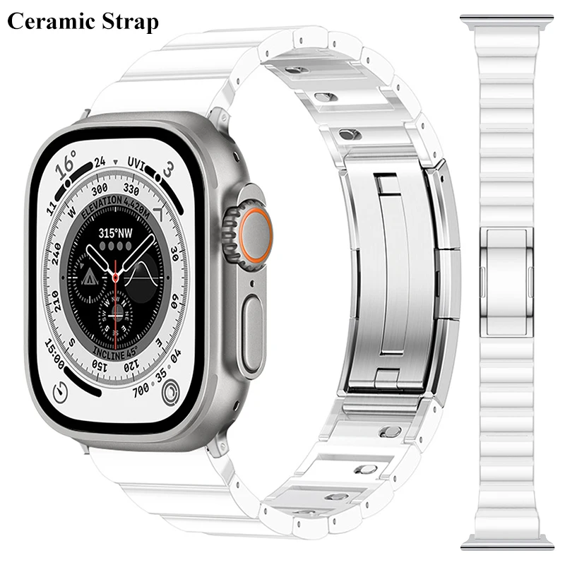 Keramik-Armband für Apple Watch Ultra 3 2 49mm 46mm 45mm 44mm 42mm 41mm Schnellwechsel-Armband für iWatch Series 11 10 9 8 7 6 SE 5 4