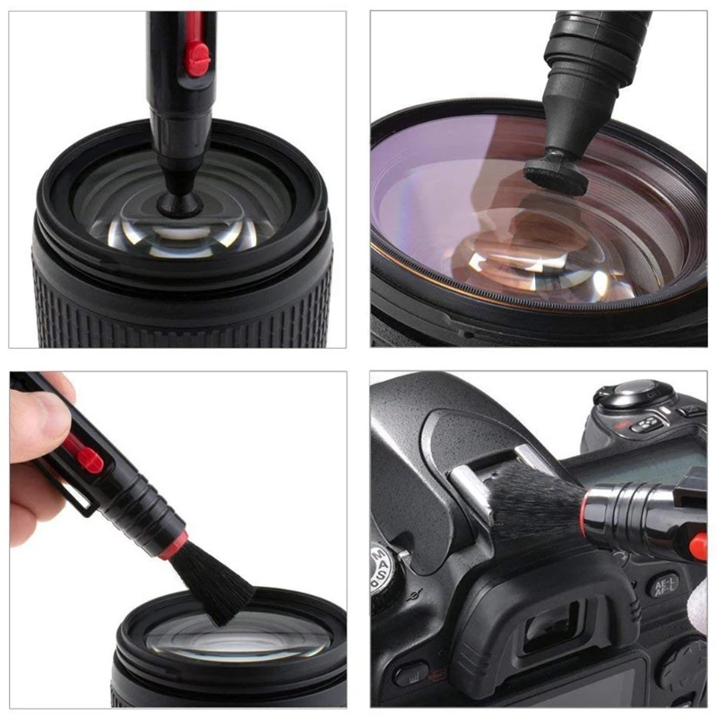 6-in-1 Camera Cleaning Kits Professional Air Blower DSLR Lens Cloth Pen Brush Cleaning Tool for CCD Sensor Lens Keyboards