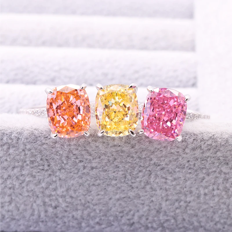 Trendy Crushed Ice Cut CZ Ring Oval Shape Crystal Stone Rings for Women Engagement Wedding Bridal Fine Jewelry