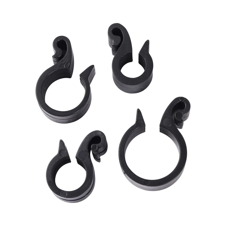 5 pieces plastic pipe securing clips for irrigation lines DN16 to DN25 compatible with garden hose systems DIN standard PP mater