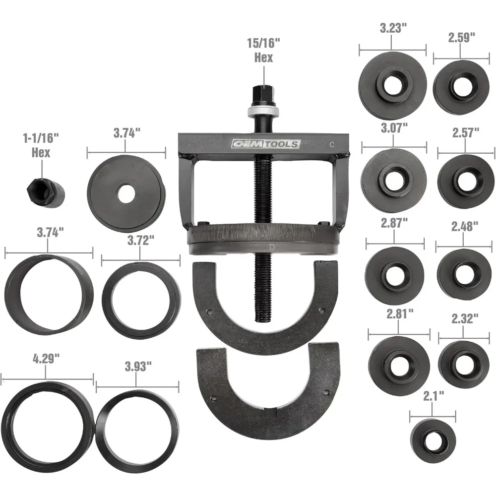 Master Wheel Hub & Bearing Remover & Installer Kit, Back & Front Wheel Bearing Puller Kit