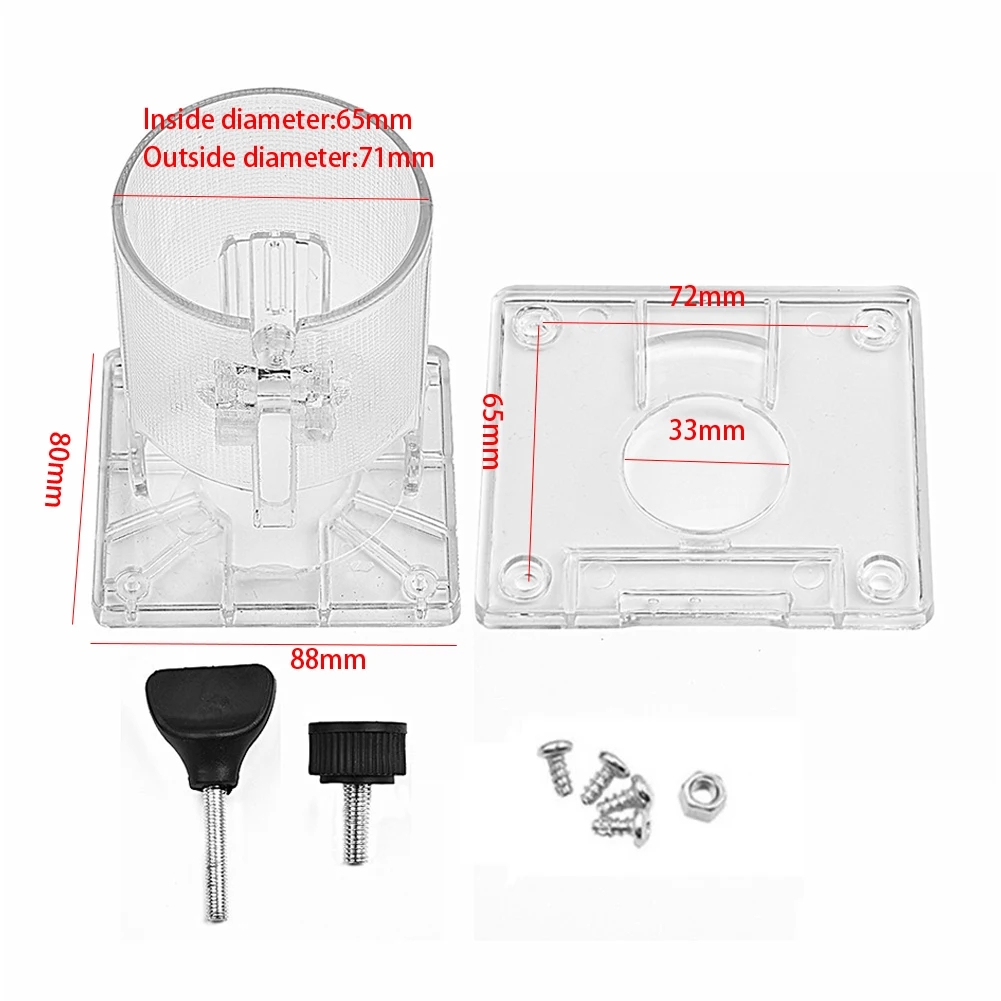 Makita 3701 3703 Protective Assembly, Transparent Trimmer Router Base, Durable Plastic, Easy Opera Tion Trim Excess Edge Banding