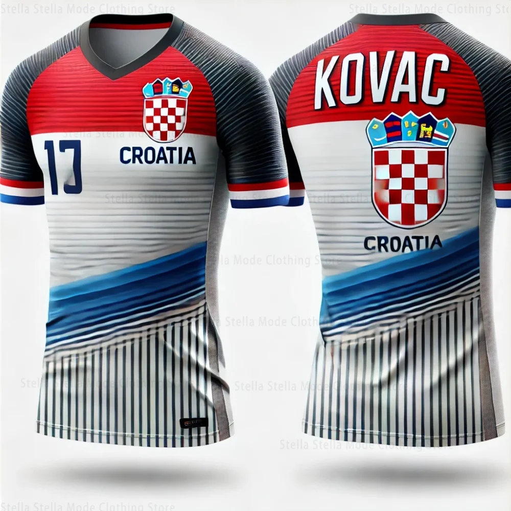 

Men Women Kids 2025 July New Croatia Summer T-Shirts Eco Friendly Organic Cotton Tees With Traditional Lace Motifs