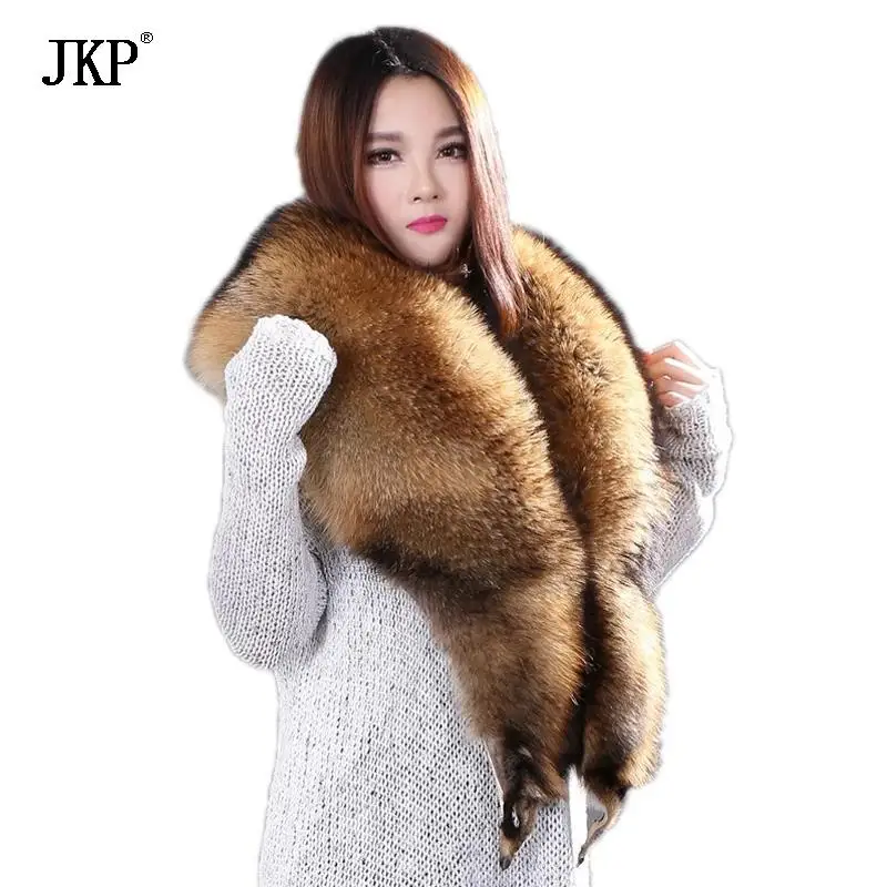 Real Raccoon Fur collar womens 100% Natural Fur Collar Real Fur Shawl Raccoon collar stole Fur Scraves