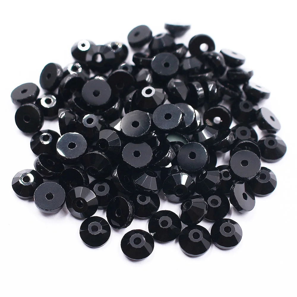 100 stücke 3mm-6mm auf Strass steinen nähen Kristalle trimmen Stoff Glasperlen Steine Handwerk Nähen Strass steine für Kleidung Dekoration Edelsteine – Detail 7