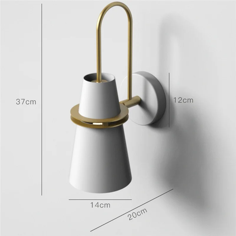 Abwr-luxuoso lâmpada de parede de metal azul-inspirado nórdico iluminação de cabeceira decorativa para quarto para iluminação doméstica