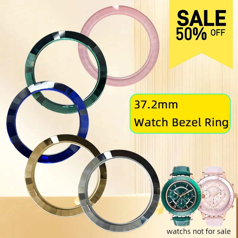 

5-colors Watch Bezel Insert Fit for Swarovski Glass Ring Mouth Crystal Glass Outer Ring Case Bezel Ring Colorful Decorative part