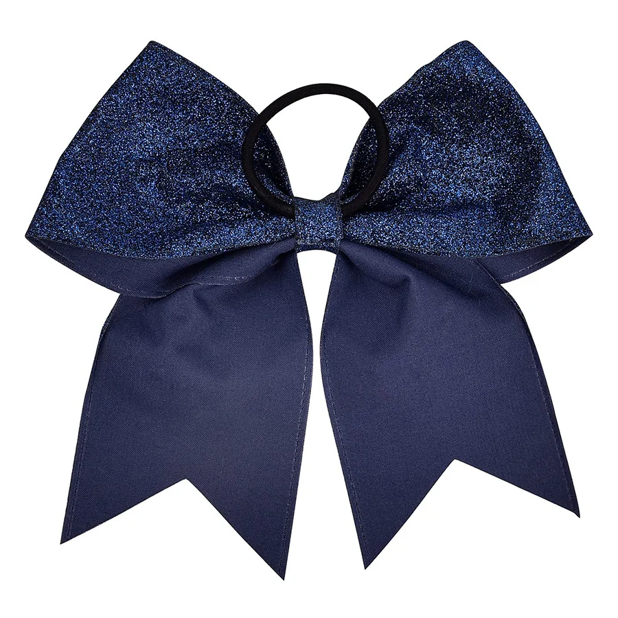 

5 Pcs/Set Handmade Elastic Hairbows for Girls Solid Cheer Bows College School Cheerleading Headwear Hair Accessories for Teens