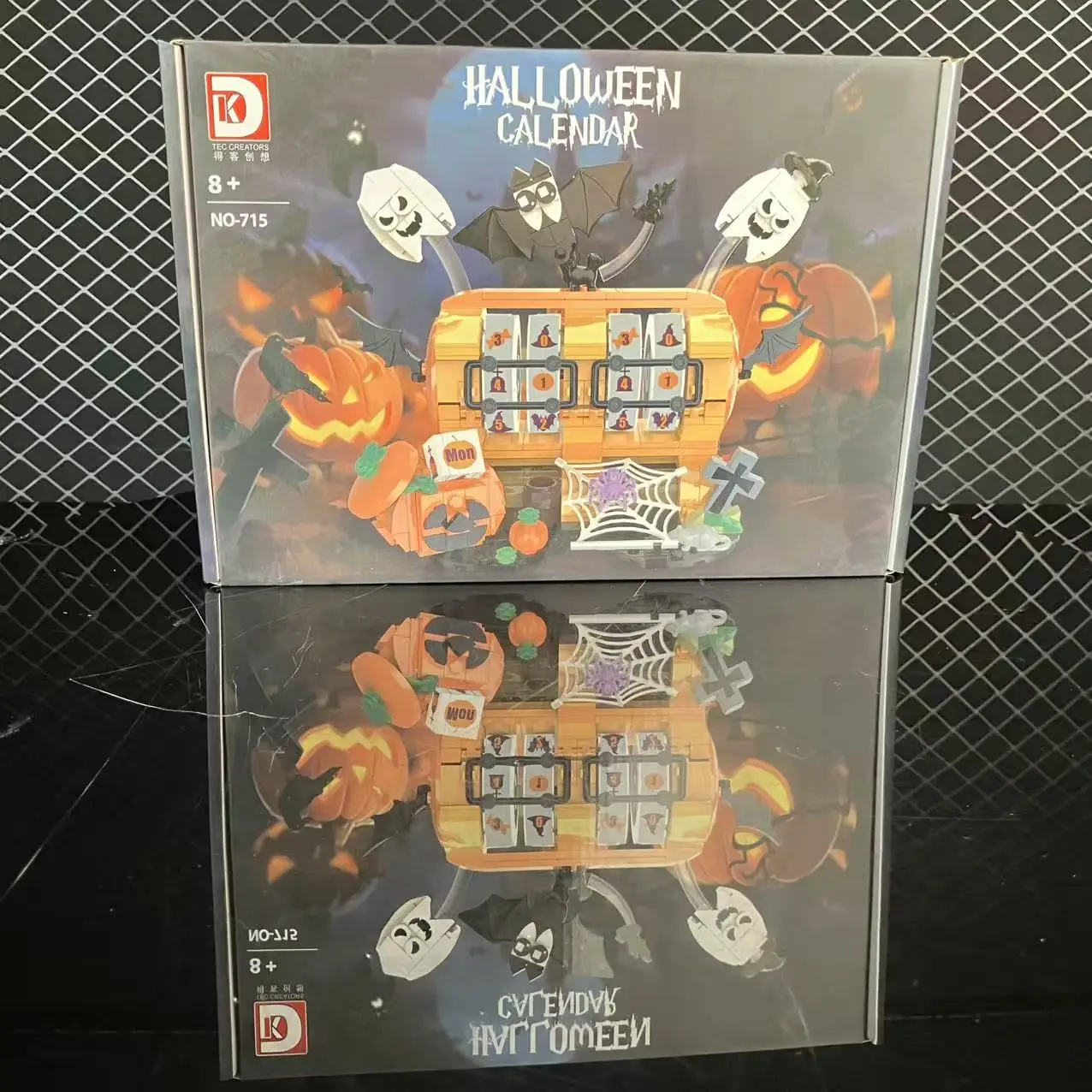 

Хэллоуин тыквенный календарь 420 шт. DIY строительный блок игрушка подставка для телефона кирпичная модель креативный настольный дисплей подарок