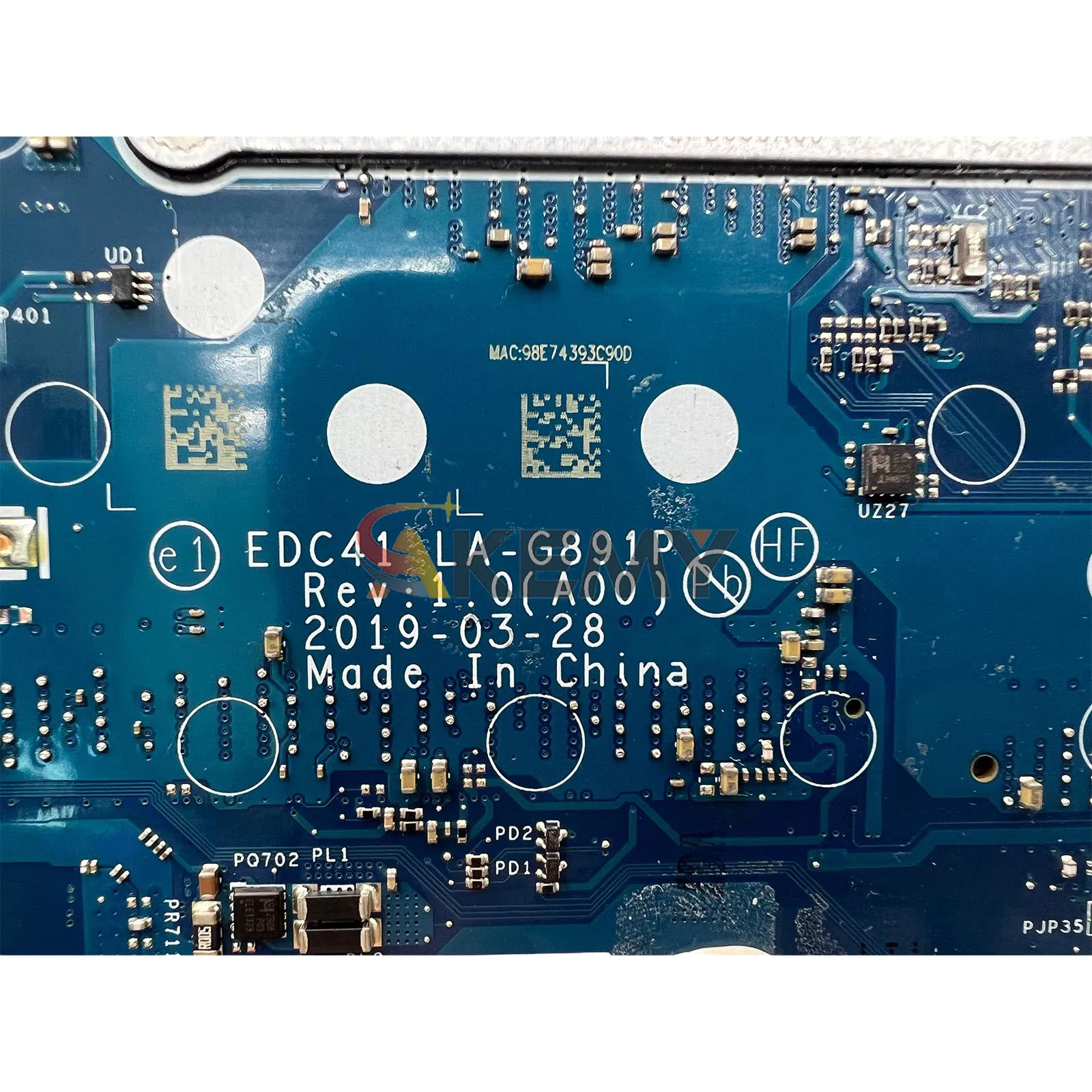 Материнская плата для ноутбука DELL Latitude 5400 LA-G891P, с процессором i5 i7 8-го поколения EDC41 CN-03WM4C 0HJD1J, 100% полностью протестировано