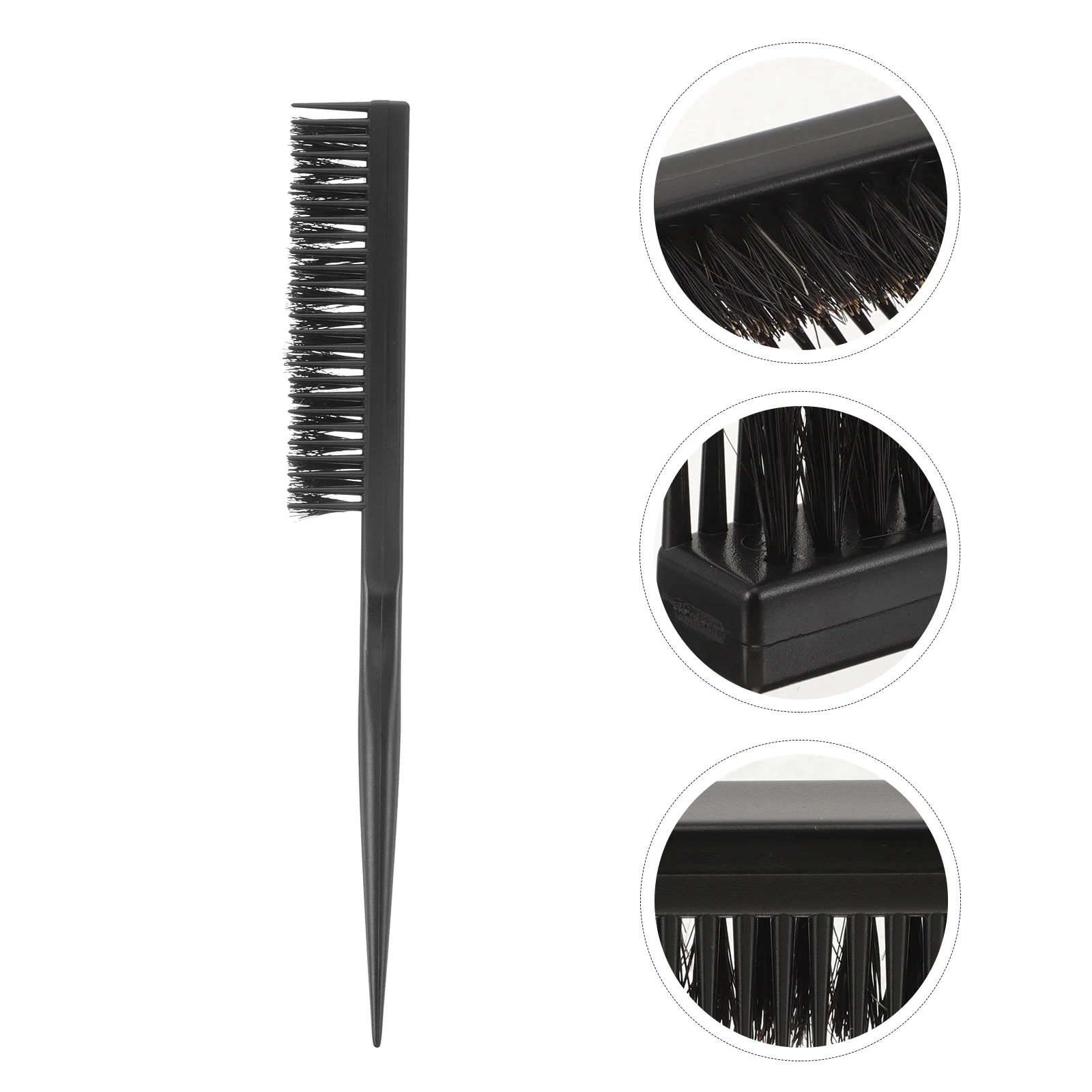 1 Oil Bristle Brush Tail Comb for Women Bristles Parting Hair Slick Back Grooming Tool Safe Material Fine for Women