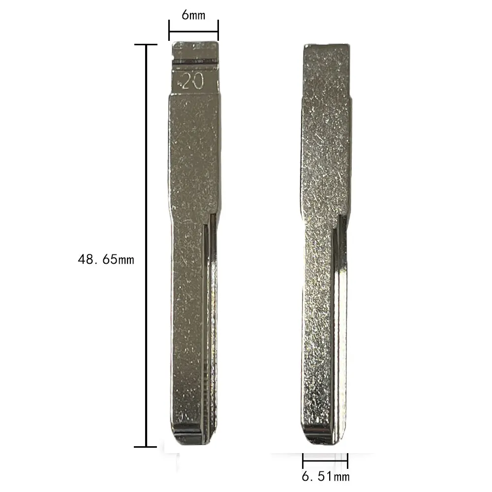 10 قطعة 20 # HU64 مفتاح السيارة شفرة معدنية غير مصقول فارغة الوجه شفرات مفتاح بعيد لبنز ل Keydiy KD Xhorse VVDI JMD عن بعد