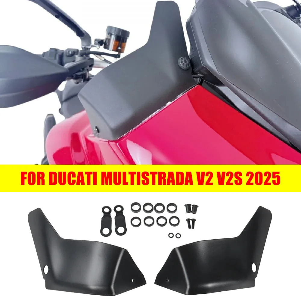 

NEW Model Black Wind Deflectors Suitable For Ducati Multistrada V2 V2S 2025, Motorcycle Windshield Spoiler, Pair Bike Winglets