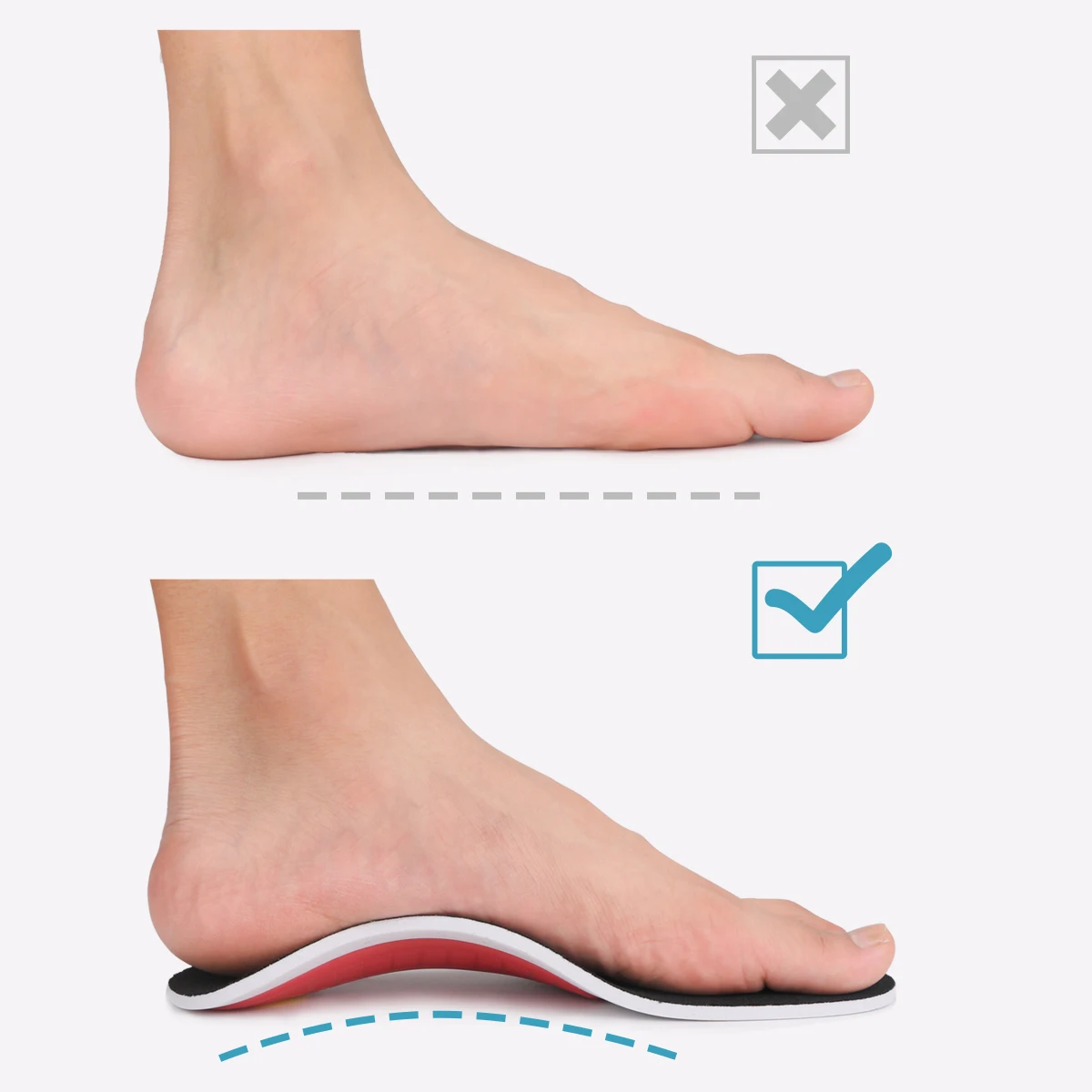 Arch Support Corrective Athletic Shock Absorption Insoles | EVA Men's and Women's Flat Foot Insoles image 4