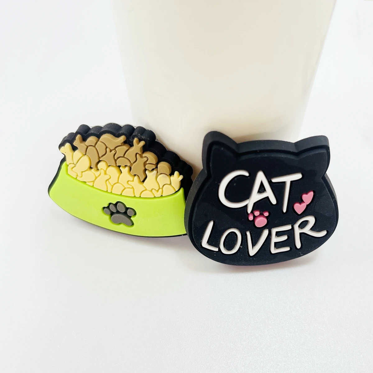 16Pcs Cat Shoe Charms for Clog, Cute Cat Charms Decoration for Kid Party Favor Gifts