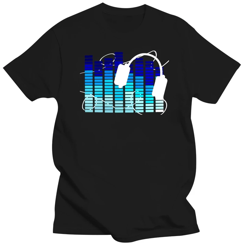 Hot Sale Sound Activated LED T Shirt Light Up and down Flashing Equalizer EL T-Shirts Men for Rock Disco Party DJ tshirt