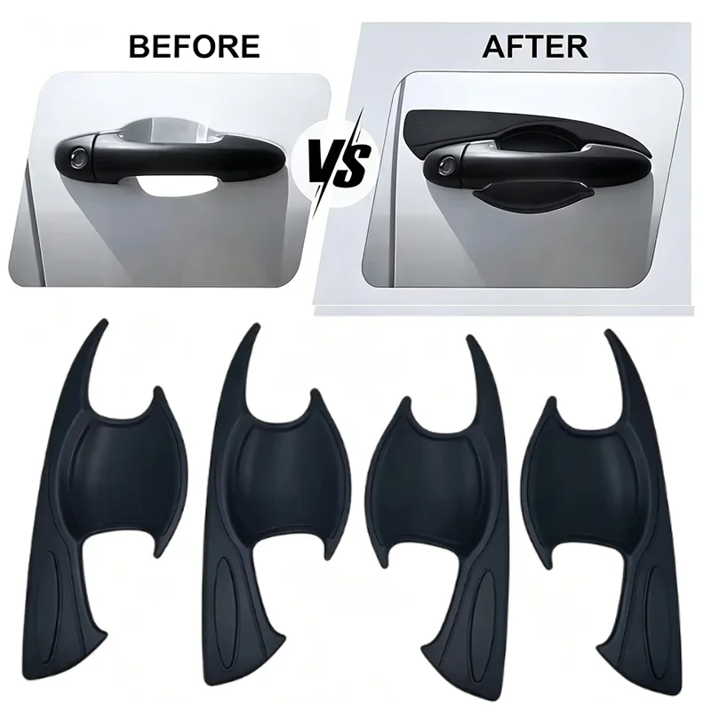 

Car Door Protection Door Insert Handle Bowl Cover Auto Parts ABS Matte Black Car Accessories For Toyota Hilux REVO 2015-2020