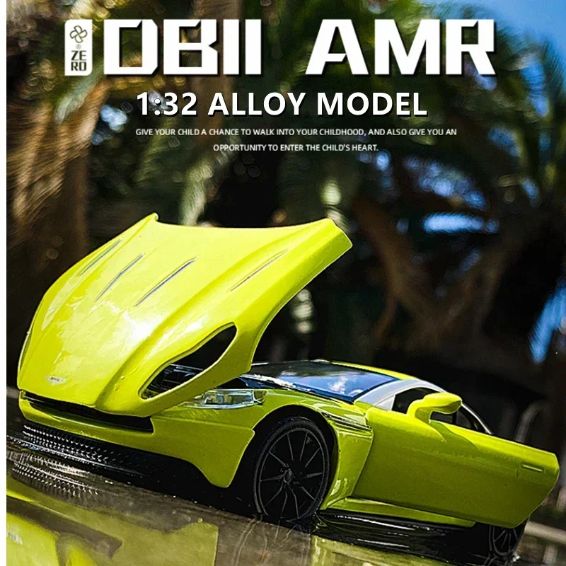 Carro diecasts 1:32 db11 amr liga esportes veículos de brinquedo metal modelo carro alta simulação coleção brinquedo presente