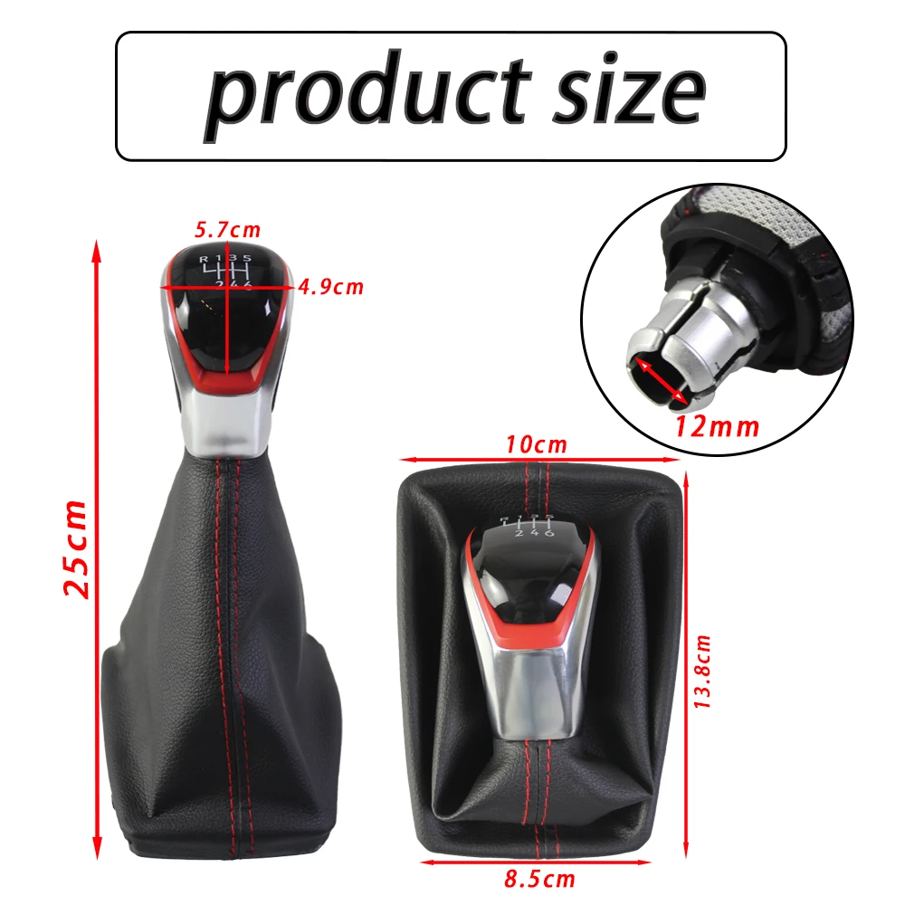 5/6 speed car shift head shift knob For Audi A4 S4 B8 8K A5 8T Q5 8R S Line 2007-2014 2015