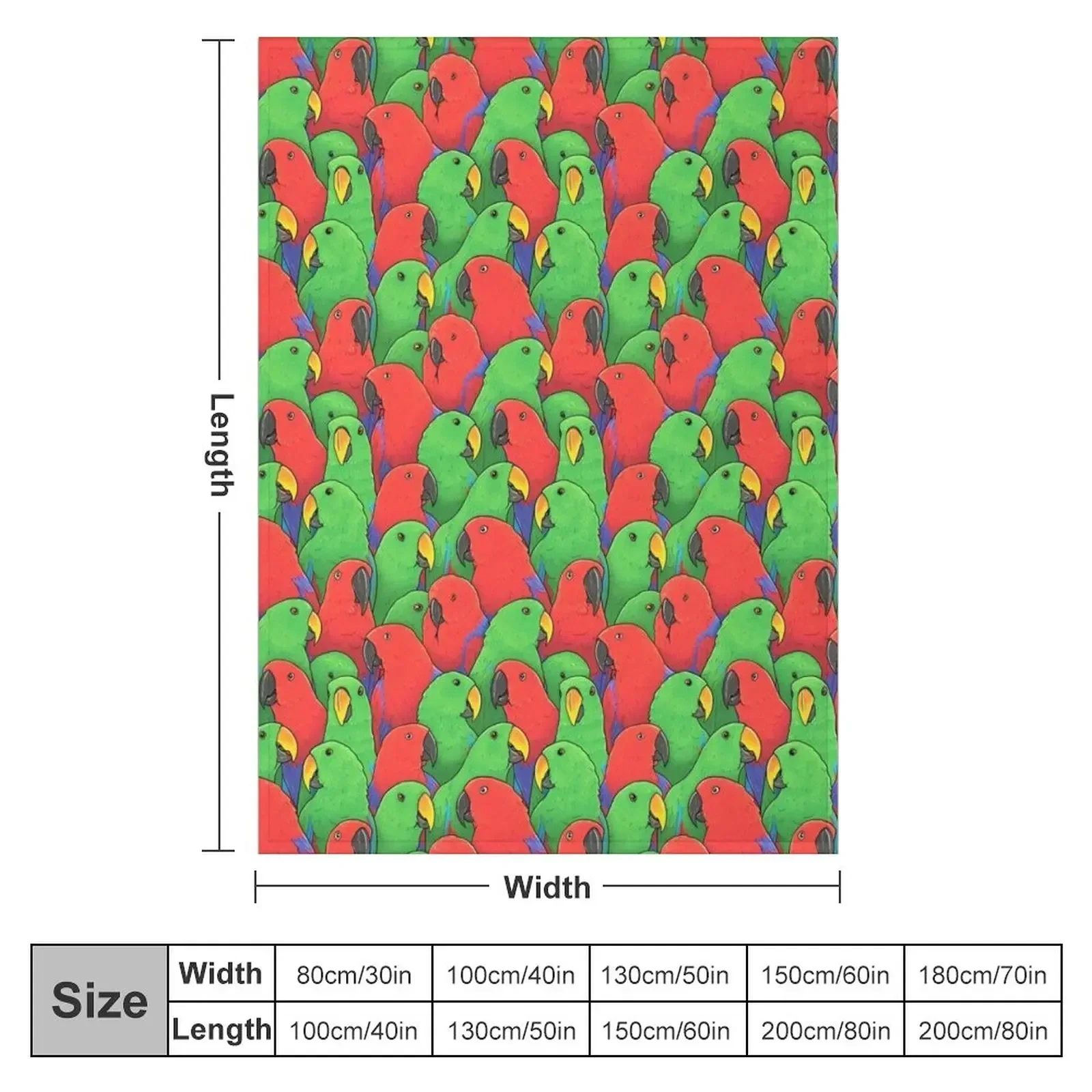 New Male and Female Eclectus Parrots Throw Blanket Thermal anime Blankets